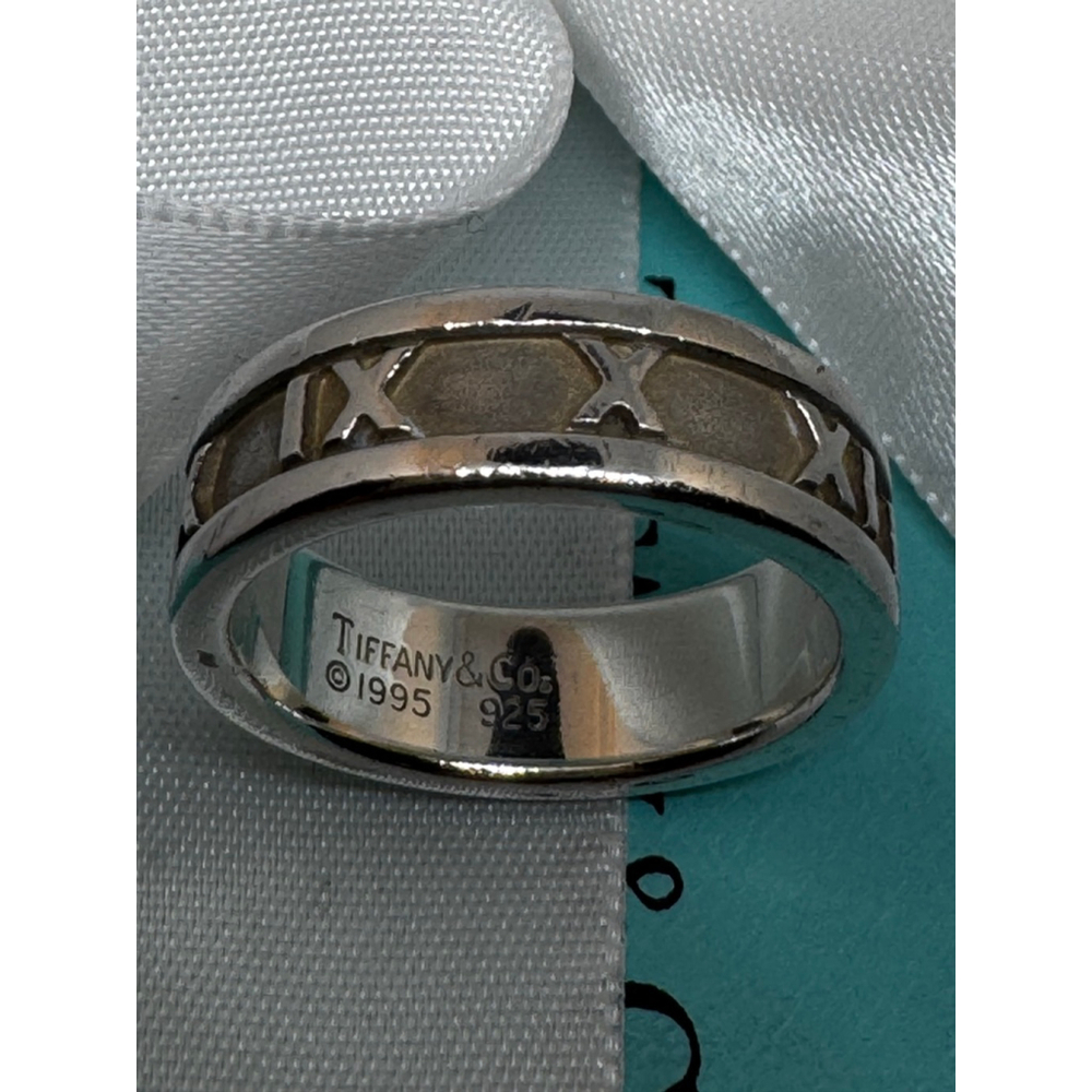 Vintage Tiffany & Co. Silver Atlas Roman Ring 1995 6 grams